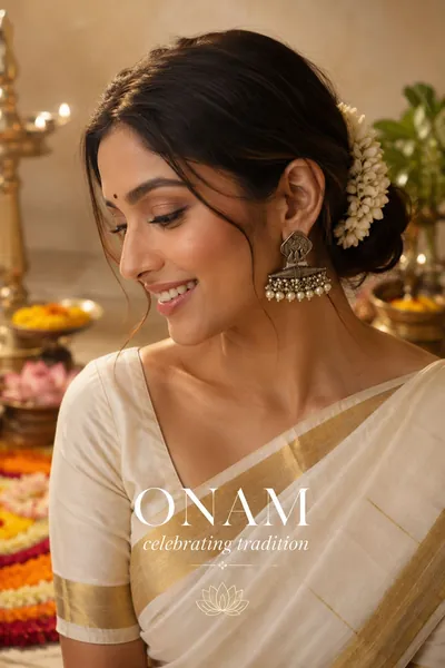 Suvarna — textured gold leaf drop earrings with freshwater pearls